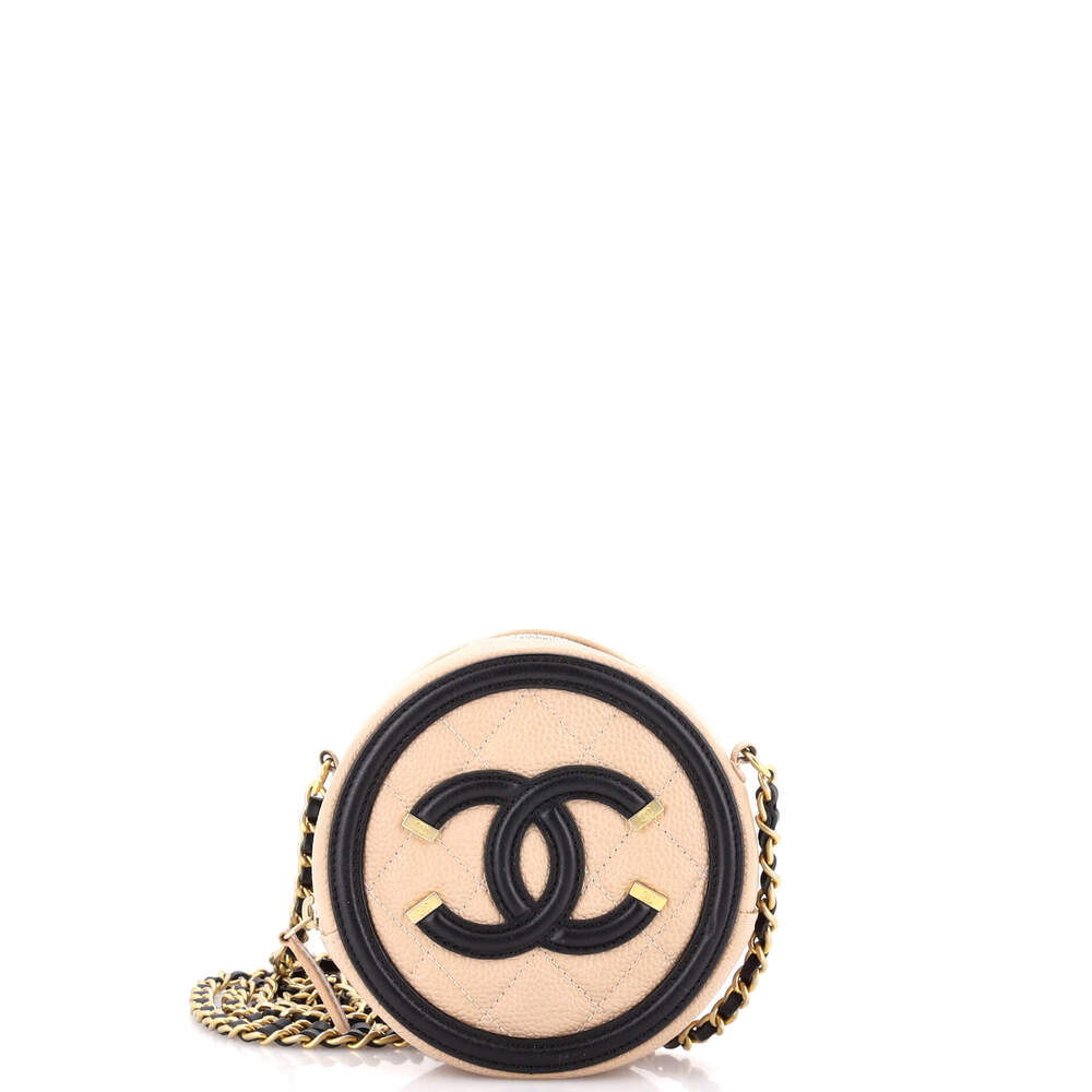 Chanel Filigree Round Clutch With Chain #269202C25B